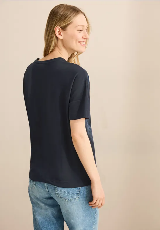 Baumwollmischung T-Shirt mit Grafikprint