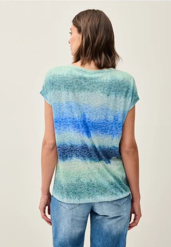 T-Shirt mit Farbverlauf und Grafik