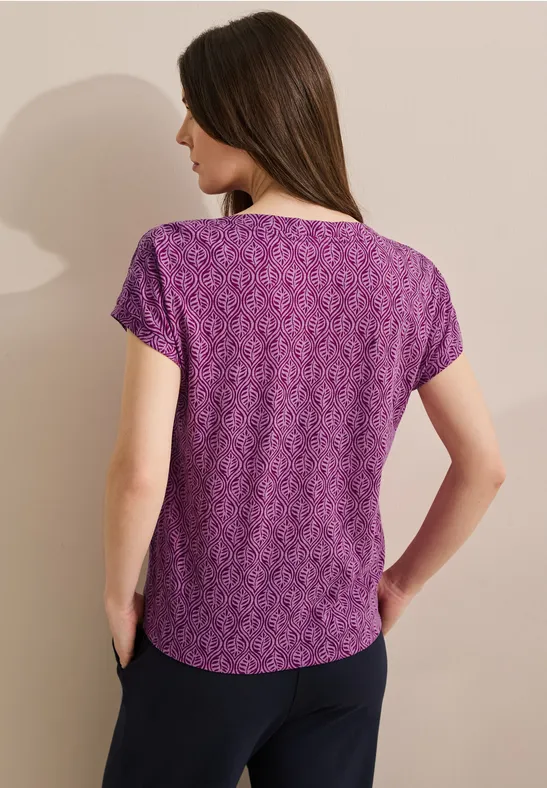 Gemustertes T-Shirt mit lockerer Passform