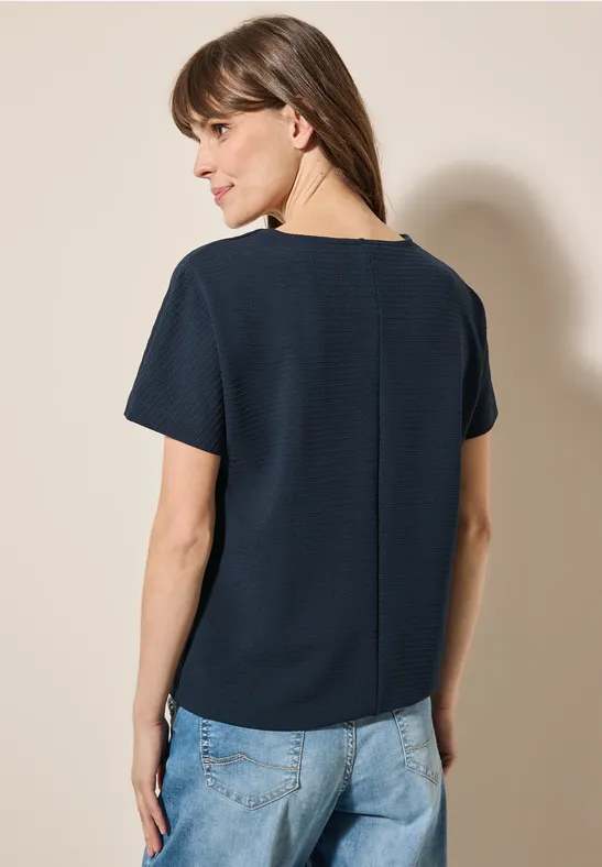 T-Shirt mit Struktur und lockerer Passform