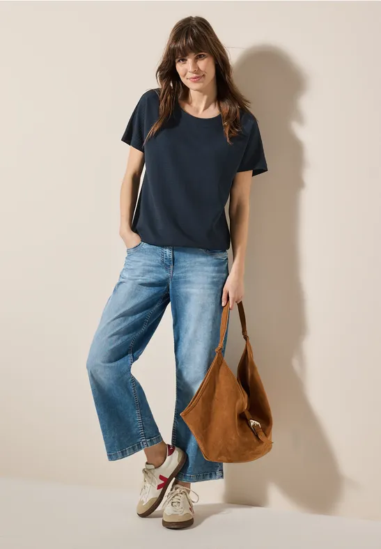 T-Shirt mit Struktur und lockerer Passform