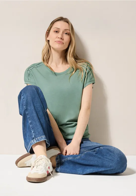 Uni Grünes Kurzarm T-Shirt