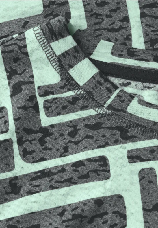 T-Shirt mit grafischem Muster und kurzen Ärmeln