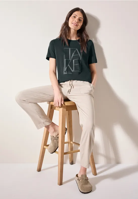 T-Shirt aus Baumwolle mit Grafikprint