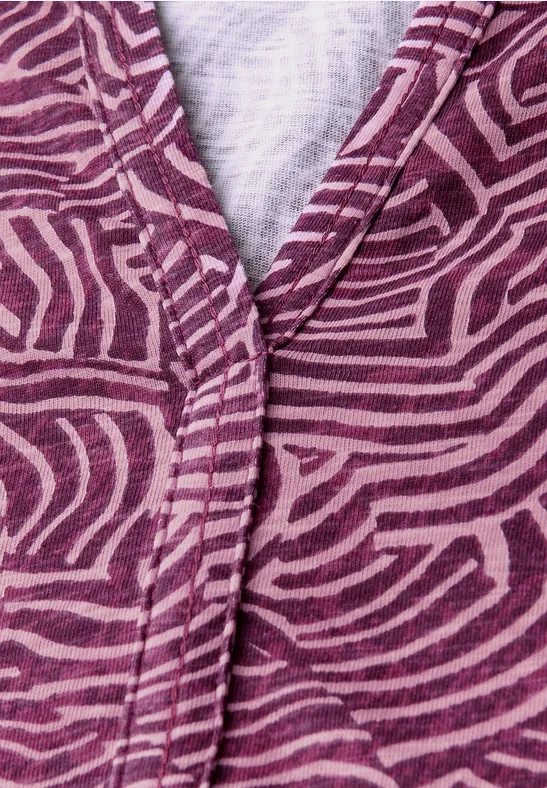 Bedrucktes T-Shirt im Tunika-Stil