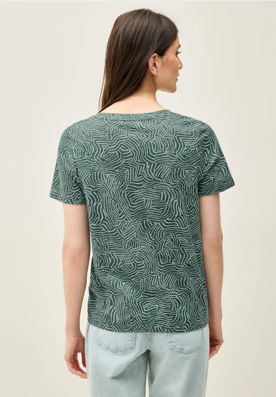 T-Shirt im Tunika-Stil mit Grafikprint