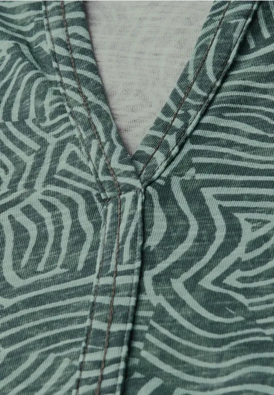 T-Shirt im Tunika-Stil mit Grafikprint