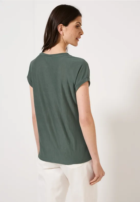T-Shirt mit Stickmuster und Relaxed Fit
