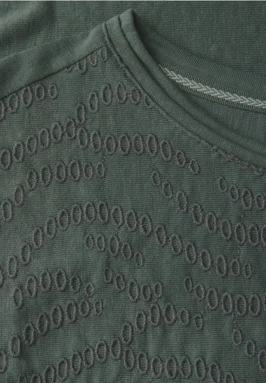 T-Shirt mit Stickmuster und Relaxed Fit
