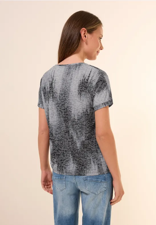 Burnout T-Shirt mit Grafikdruck