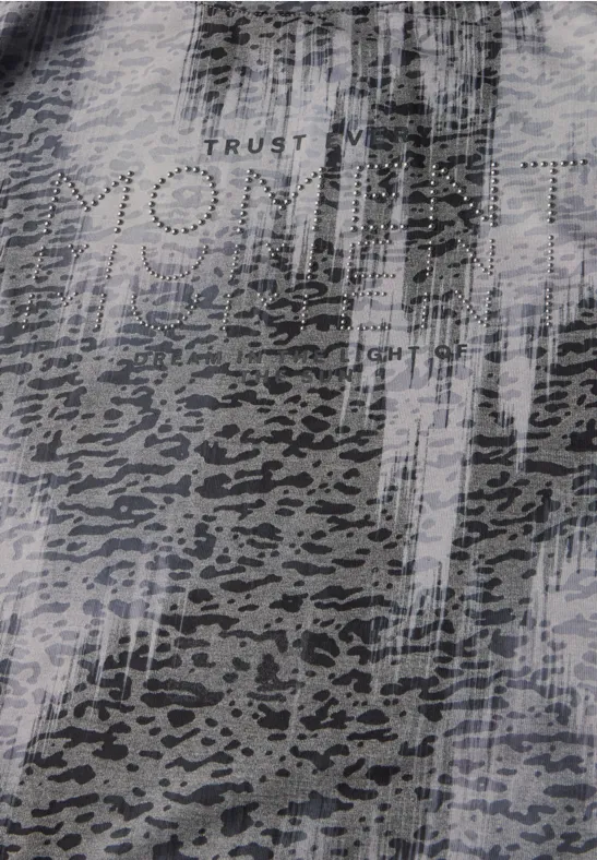 Burnout T-Shirt mit Grafikdruck
