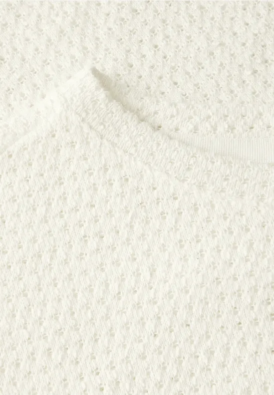 Kurzarm T-Shirt mit Strukturstrick