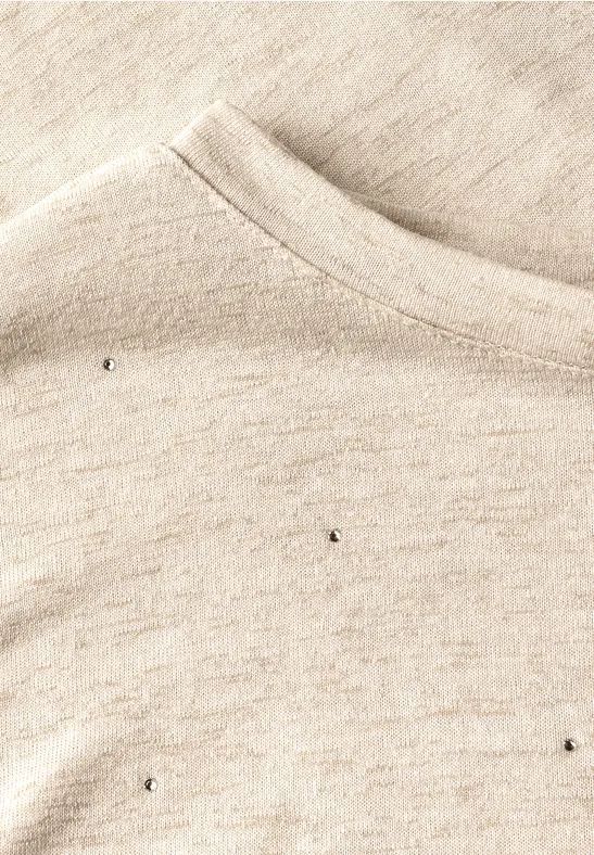 Damen Casual T-Shirt mit Schmucksteinen