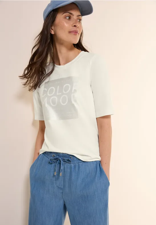 Damen Soft T-Shirt mit Folienprint