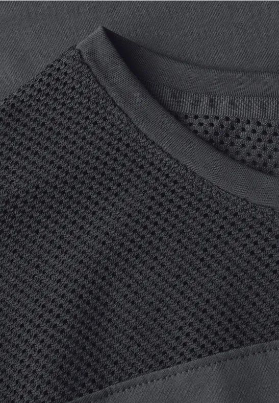 T-Shirt mit Mesh-Detail und Tunnelzug