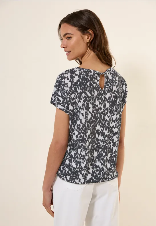 T-Shirt mit abstraktem Muster und lockerer Passform