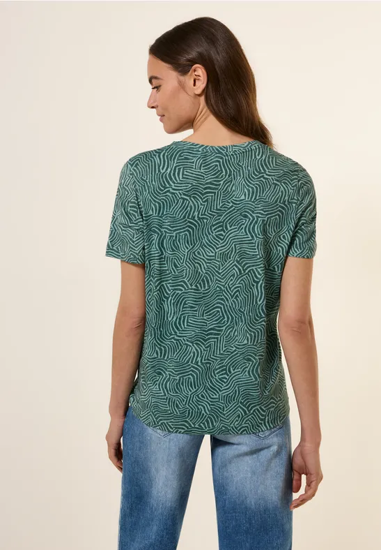 T-Shirt mit Grafikmuster aus Baumwoll-Modal