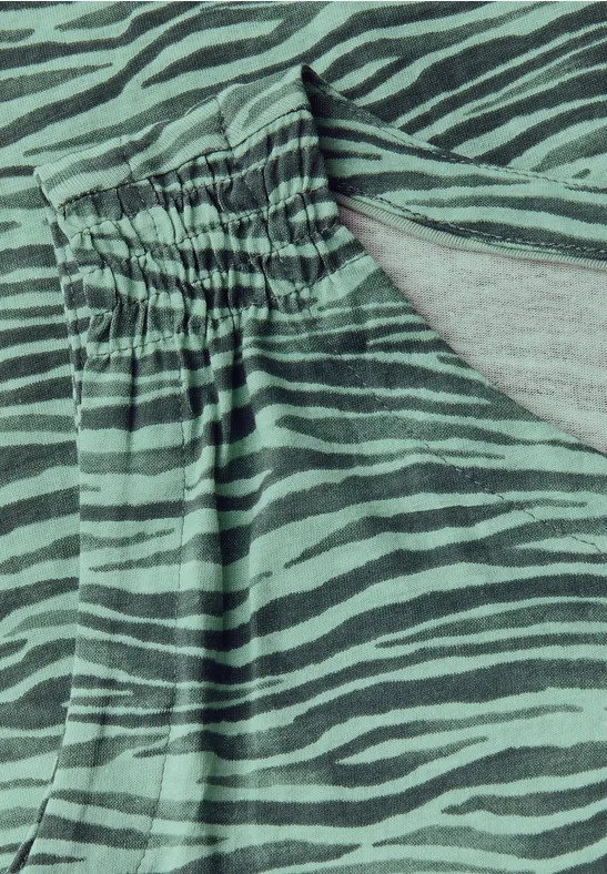 Ärmelloses Jersey-Top mit grafischem Muster
