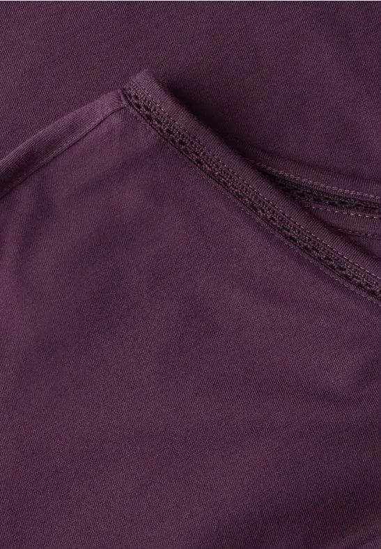 Locker geschnittenes V-Ausschnitt T-Shirt mit Detail
