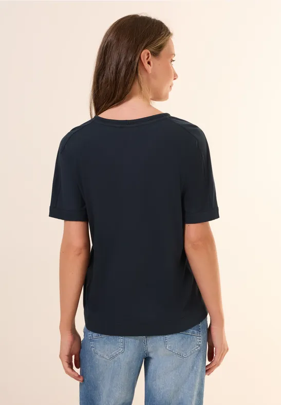 Lässiges Damen-T-Shirt mit V-Ausschnitt