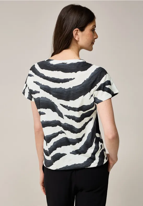 Tunika-Shirt mit Zebra-Print