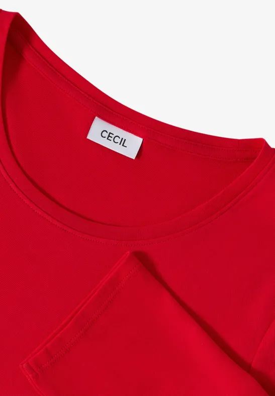Klassisches Rundhals-Shirt mit 3/4-Ärmeln