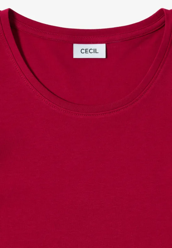 Klassisches Rundhals-Shirt mit 3/4-Ärmeln