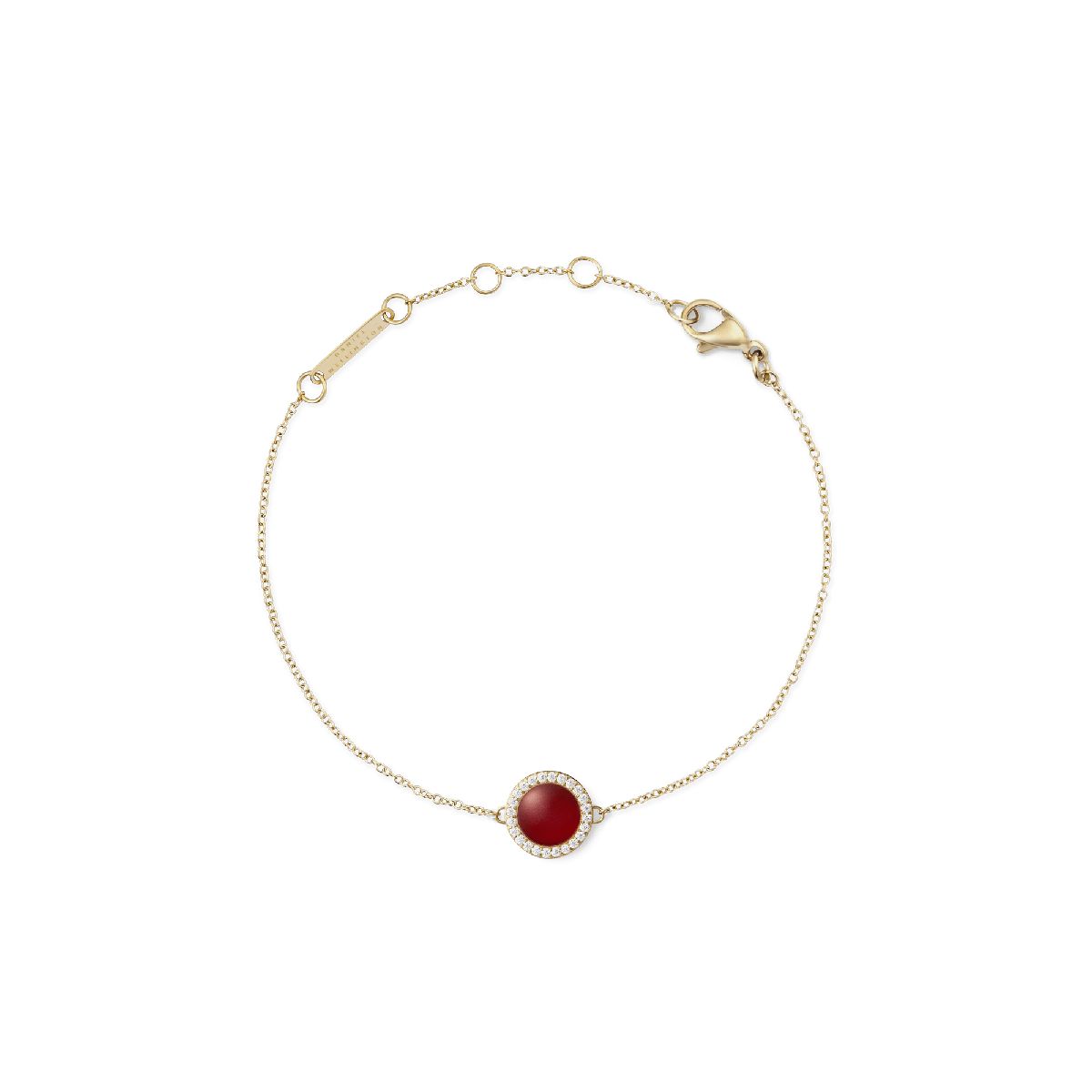 Rotes Stein Goldketten Armband