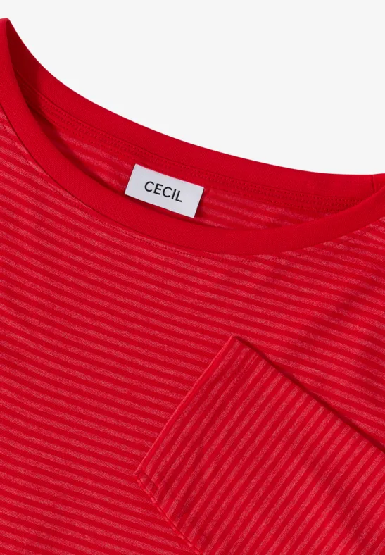 Gestreiftes lässiges Langarmshirt