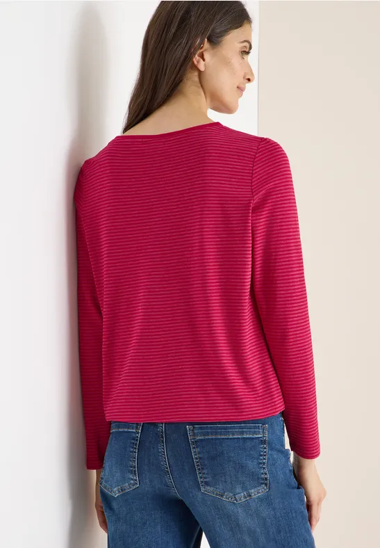 Gestreiftes lässiges Langarmshirt