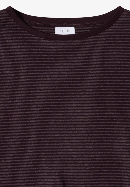 Gestreiftes lässiges Langarmshirt