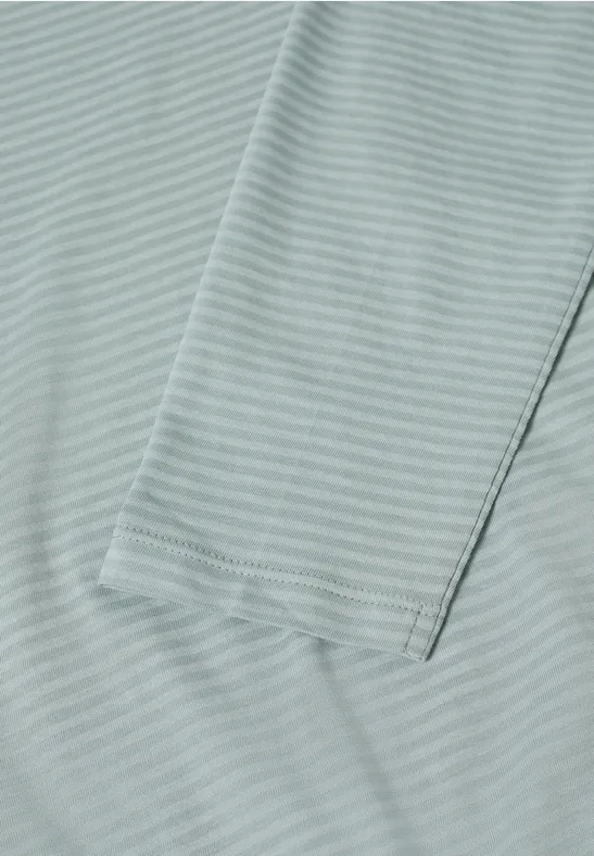 Gestreiftes Langarmshirt mit Rundhalsausschnitt