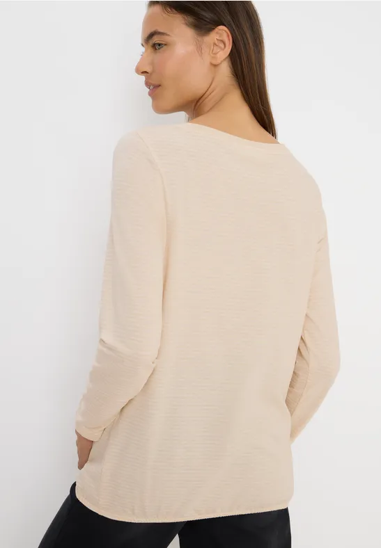 Damen Langarmshirt mit Strukturstrick