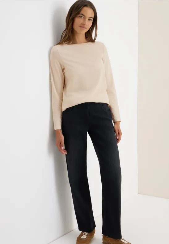 Damen Langarmshirt mit Strukturstrick