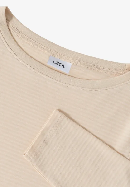 Damen Langarmshirt mit Strukturstrick