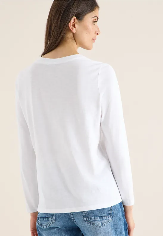 Damen Basic Langarm T-Shirt