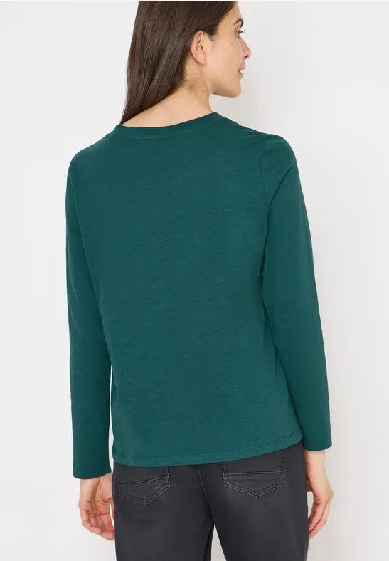 Klassisches Langarmshirt mit Rundhalsausschnitt
