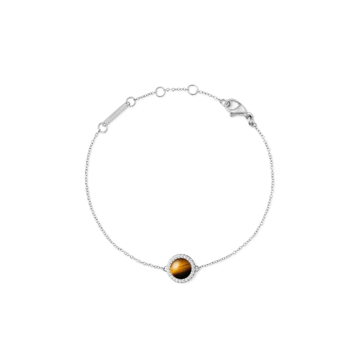 Zartes Kettenarmband mit rotem Stein