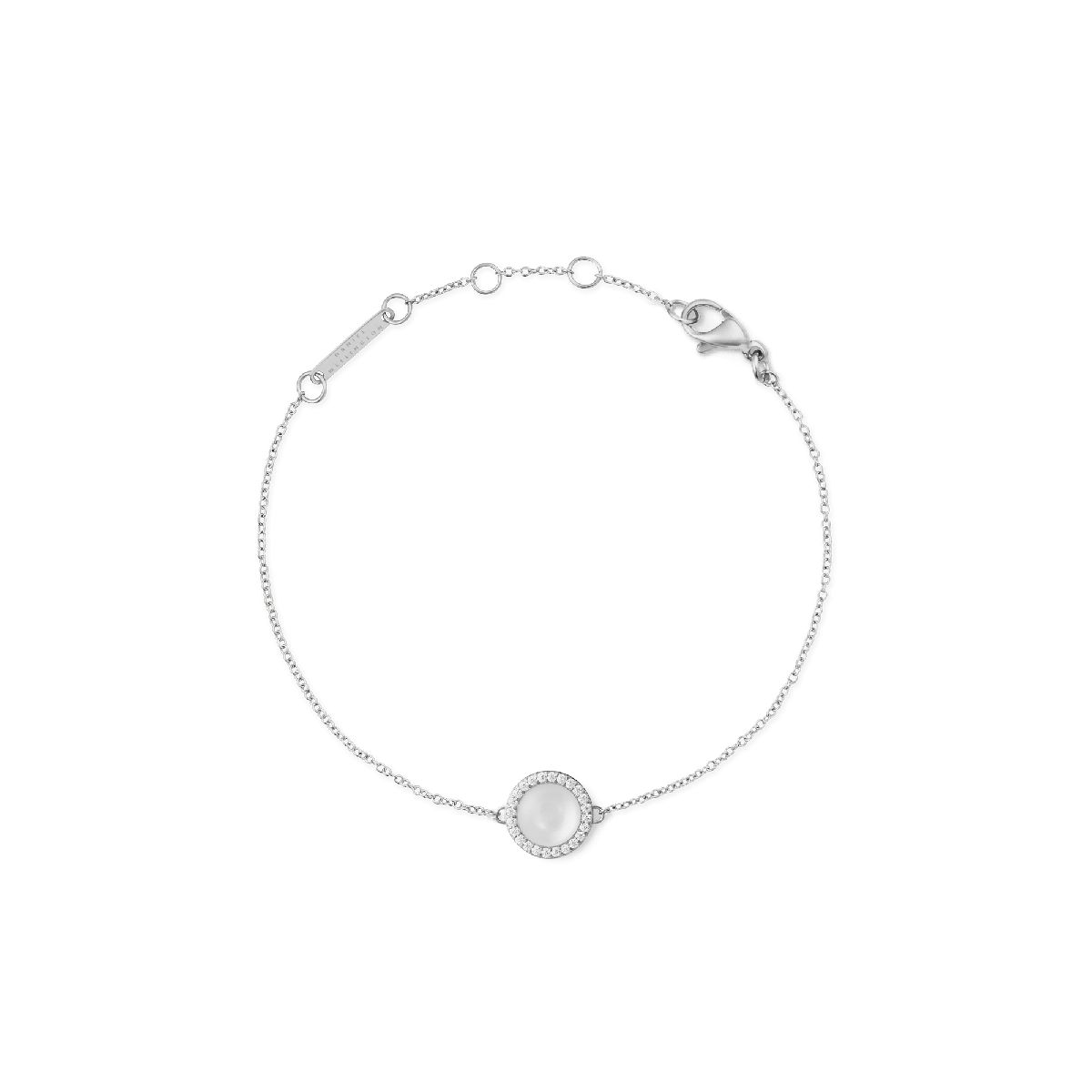 Zartes Kettenarmband mit rotem Stein