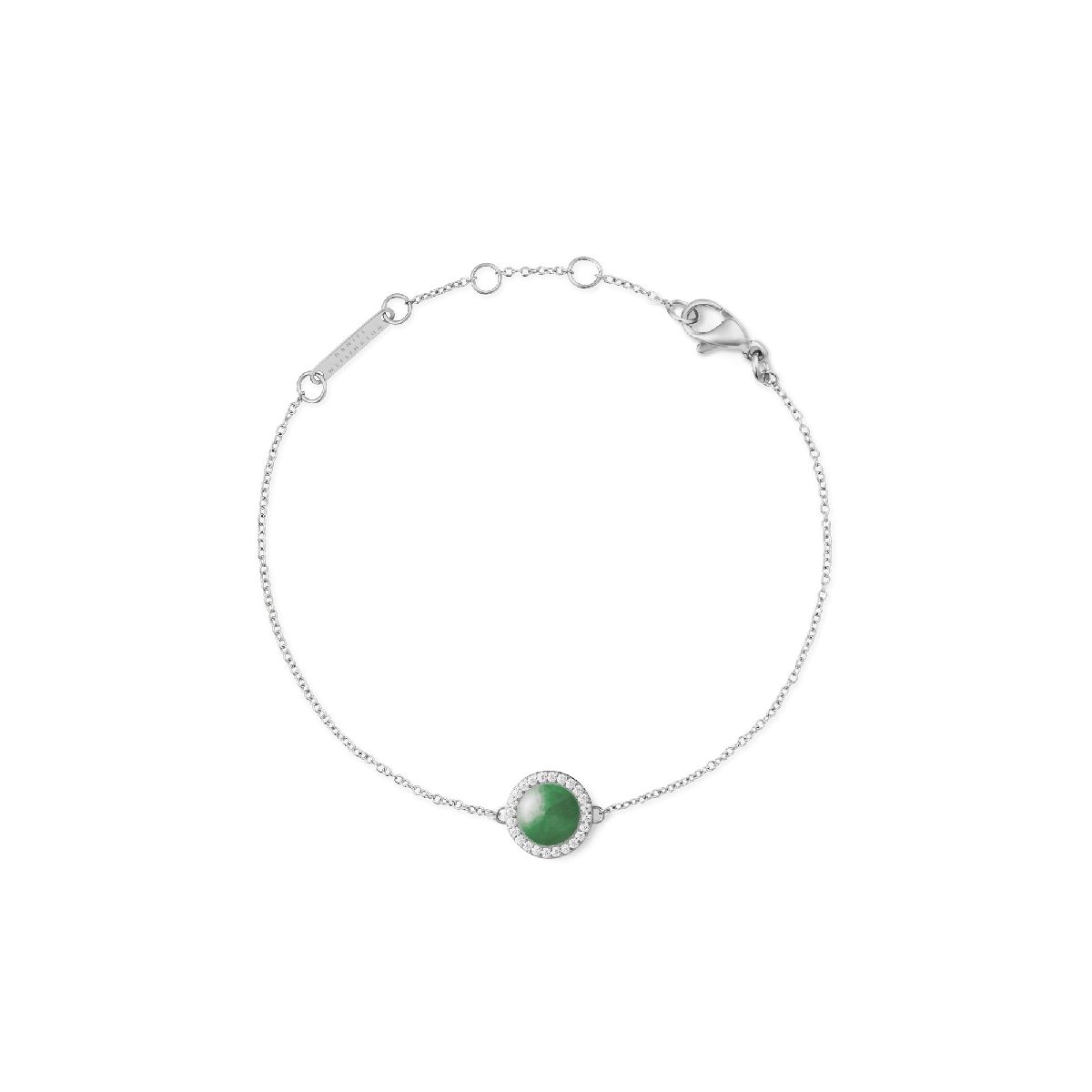 Zartes Kettenarmband mit rotem Stein