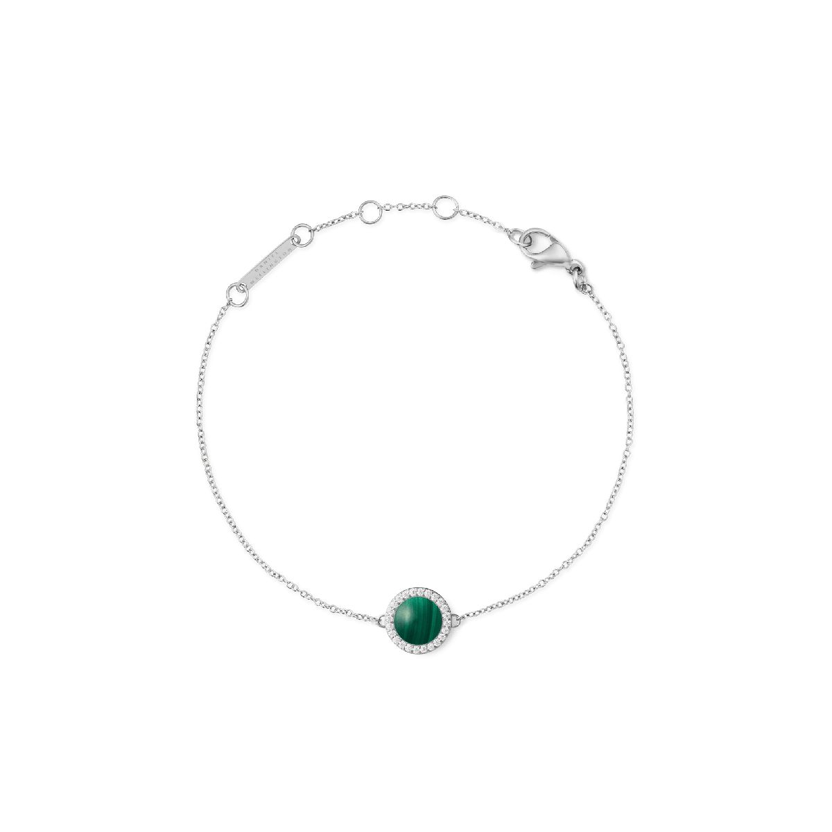 Zartes Kettenarmband mit rotem Stein