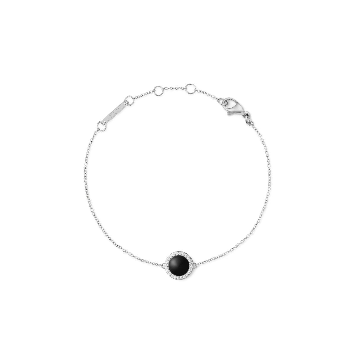 Zartes Kettenarmband mit rotem Stein