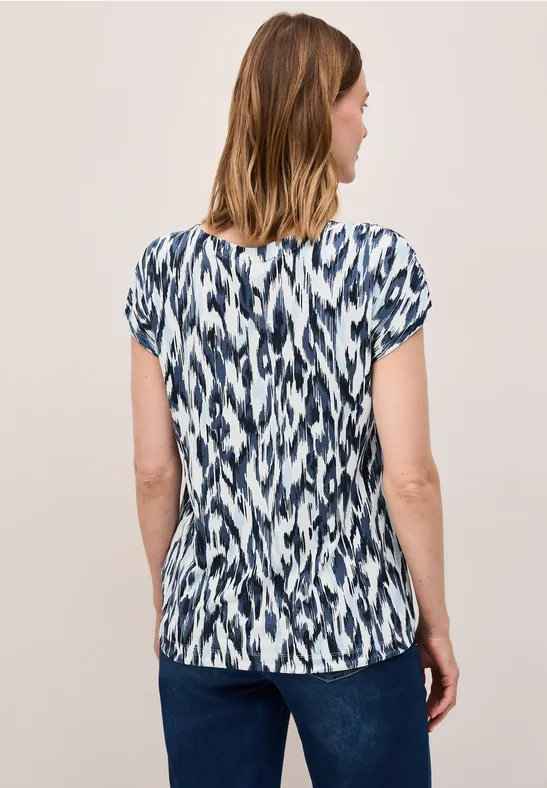 T-Shirt mit Grafikprint und Cut-Outs