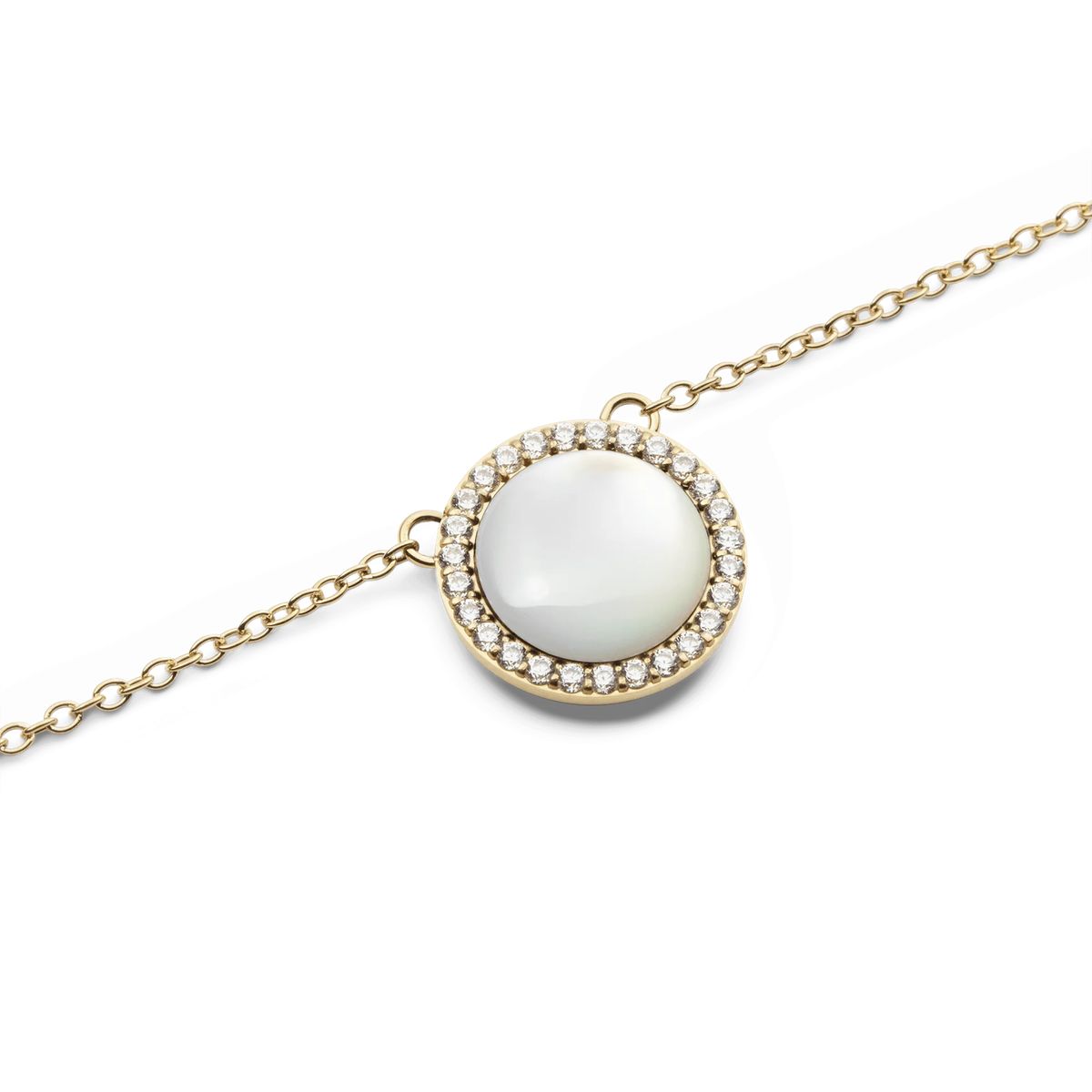 Goldkette mit rotem Stein