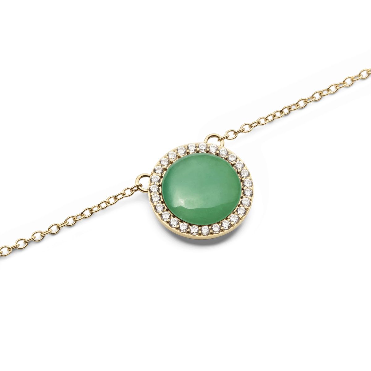 Goldkette mit rotem Stein