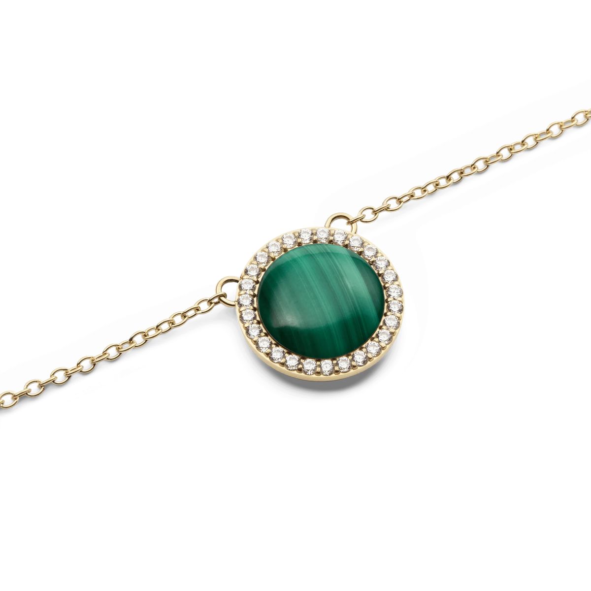 Goldkette mit rotem Stein