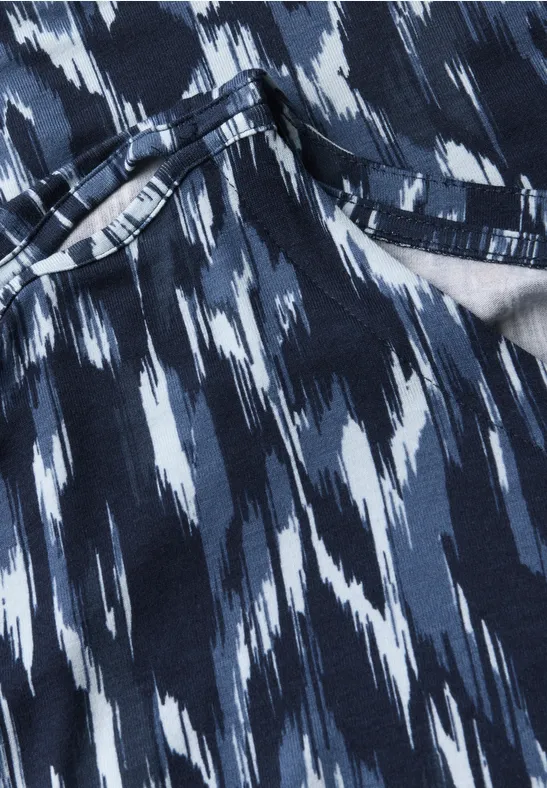 T-Shirt mit Grafikmuster und Cut-Outs
