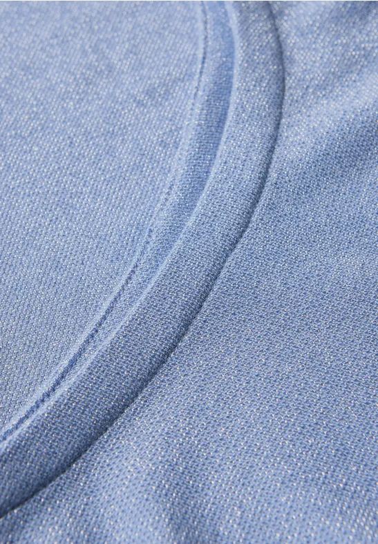 T-Shirt mit Rundhalsausschnitt und Glitzerdetails