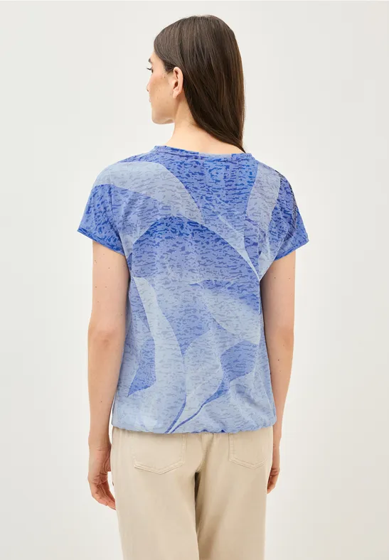 T-Shirt mit abstraktem Print und lockerer Passform