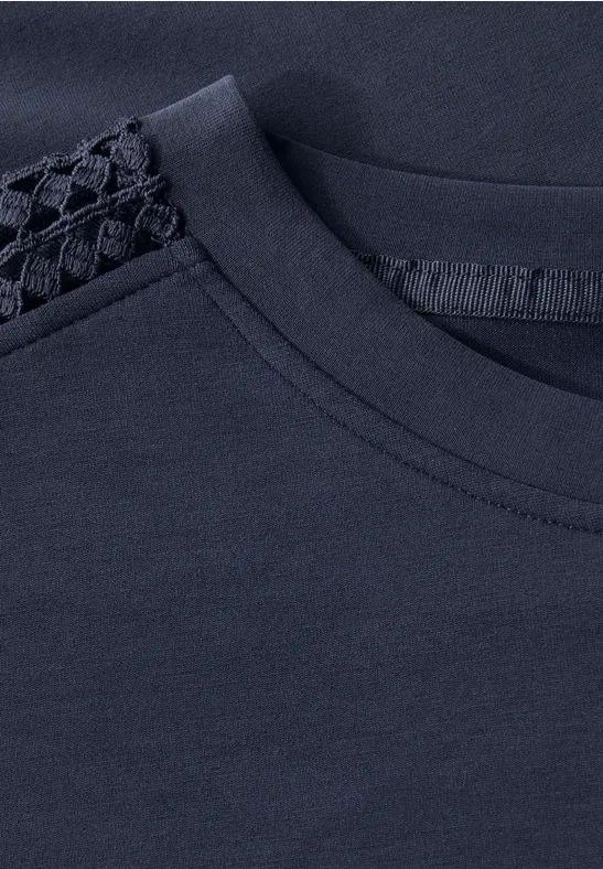 Elegantes Kurzarm-T-Shirt mit Mesh-Details